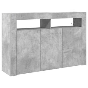 vidaXL Kreveta Betonski sivi 116 x 30 x 75 cm Konstruirano drvo