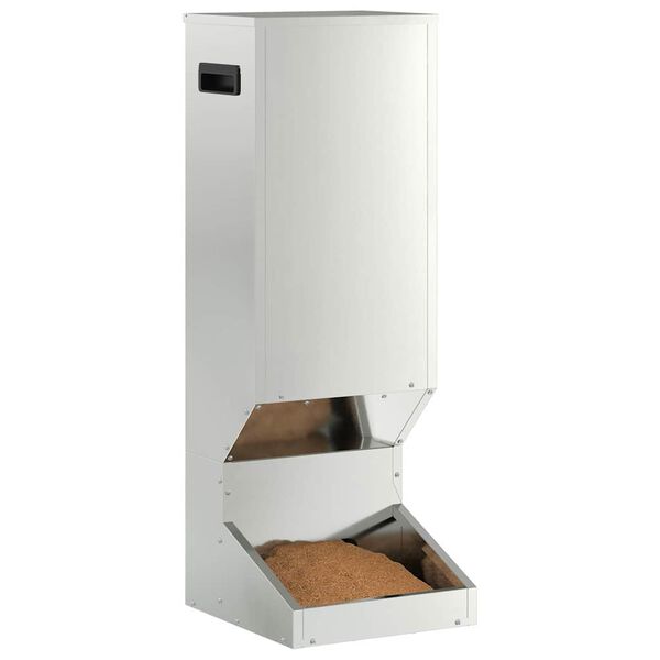 vidaXL Nahranilica za jelene Srebrno 28 x 30 x 80 cm Cinkani čelik