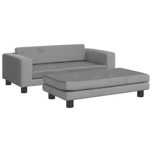 vidaXL Krevet za pse s produžetkom svjetlosivi 100x50x30 cm bar&scaron;unasti