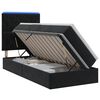 vidaXL LED krevet za pohranu s madracem Crna 90 x 190 cm Bar&scaron;un