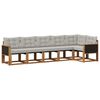 vidaXL Set vanjskih sofa s jastukom 6 pcs Prirodna i svjetlosiva