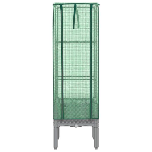 vidaXL Povi&scaron;ena gredica s pokrovom za staklenik 40 x 40 x 140 cm