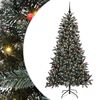 vidaXL Umjetno božićno drvce Zelena 180 cm PVC, Plastika i Čelik