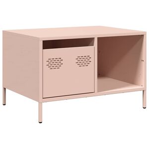 vidaXL Stol za kavu ružičasti 68,5x50x43,5 cm hladno valjani čelik