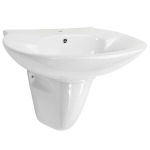 vidaXL Zidni umivaonik keramički bijeli 690 x 520 x 210 mm