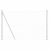 vidaXL Ograda s postovima Srebrno 1,5 x 10 m Čelik