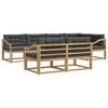 vidaXL Set vanjskih sofa 6 kom. Bijela i antracit Poliester