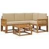 vidaXL Set vanjskih sofa 5 kom. Prirodna i bež Poliester