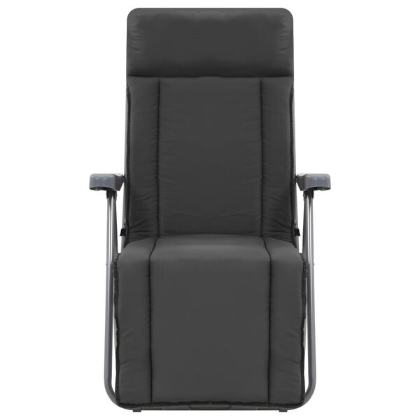 vidaXL Sklopive vrtne stolice s jastucima 2 kom sive