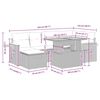 vidaXL 7-dijelni set vrtnih sofa poliratan i bagrem s jastucima sivi