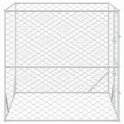 vidaXL Vanjski kavez za pse srebrni 2 x 2 x 2 m od pocinčanog čelika