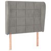 vidaXL Uzglavlje s u&scaron;ima svjetlosivo 83 x 23 x 118/128 cm bar&scaron;unasto