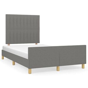 vidaXL Okvir krevet bez madraca tamnosiva 120x190 cm od tkanine