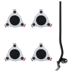 vidaXL Kotačići za namje&scaron;taj 4 kom s podizačem 14,5x13,5x4 cm Čelik 400 kg