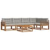 vidaXL Set vanjskih sofa s jastukom 6 pcs Prirodna i svjetlosiva