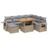 vidaXL 8-dijelni set vrtnih sofa od poliratana s jastucima bež