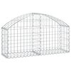 vidaXL Gabionska ko&scaron;ara s lukom 100x30x40/60 cm pocinčano željezo