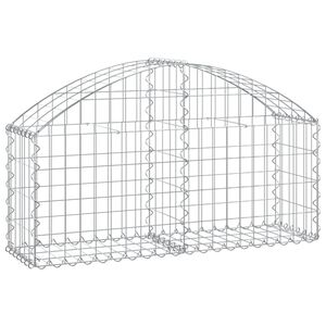 vidaXL Gabionska ko&scaron;ara s lukom 100x30x40/60 cm pocinčano željezo