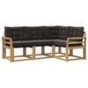 vidaXL Set vanjskih sofa 4 kom. Bijela i crna