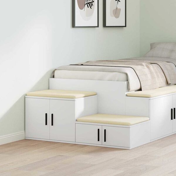 vidaXL Ormarić za pohranu 2 pcs Bijelo 103 x 41 x 40 cm