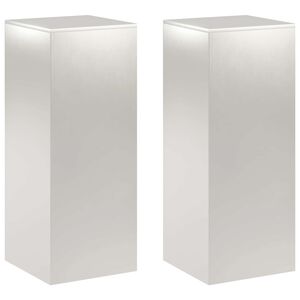 vidaXL Stalak za biljke 2 pcs Srebrna 40 x 40 x 100 cm Čelik