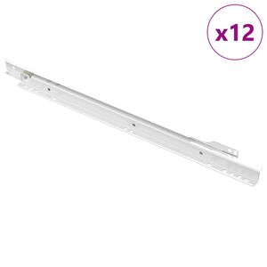 vidaXL Klizač za ladice 12 pcs Bijelo 400 mm Čelik