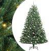 vidaXL Umjetno božićno drvce s nogom Zelena 210 cm PVC i metal