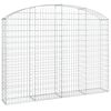 vidaXL Gabionska ko&scaron;ara s lukom 200x30x140/160 cm pocinčano željezo