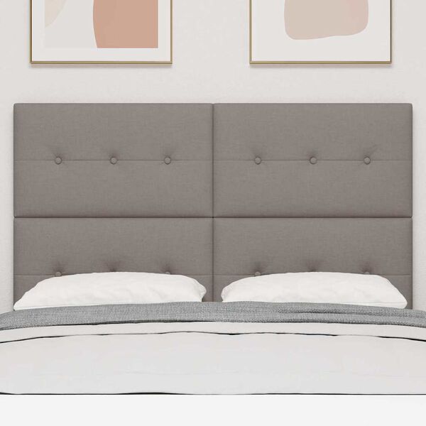 vidaXL Uzglavlje podesivo po visini Sivo-smeđa 160 cm tkanina