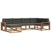 vidaXL Set vanjskih sofa 6 kom. Prirodna i antracit