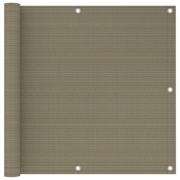 vidaXL Balkonski zastor smeđe-sivi 90 x 300 cm HDPE