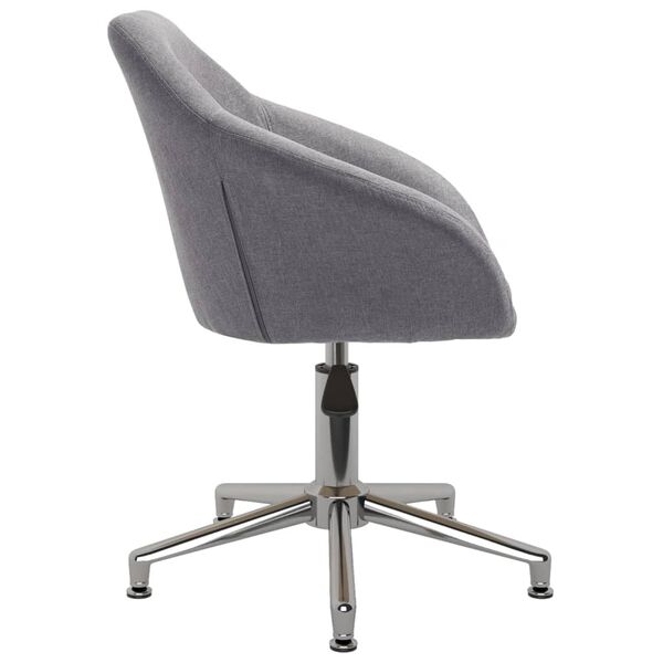 vidaXL Okretne blagovaonske stolice od tkanine 6 kom svjetlosive