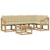 vidaXL Set vanjskih sofa 6 kom. Bijela i bež