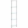 vidaXL Police s 5 razina prozirne 30 x 30 x 130 cm od kaljenog stakla