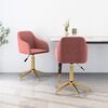 vidaXL Okretne blagovaonske stolice 2 kom ružičaste bar&scaron;unaste