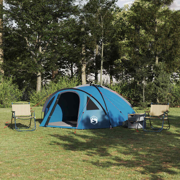 vidaXL Kamping &scaron;ator s krovom Plava 308 x 268 x 130 cm Poliester