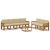 vidaXL Set vanjskih sofa 8 kom. 7-sjedala Prirodna i bež Poliester
