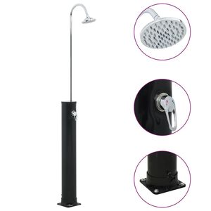 vidaXL Solarni tu&scaron; crni 214 cm 20 L