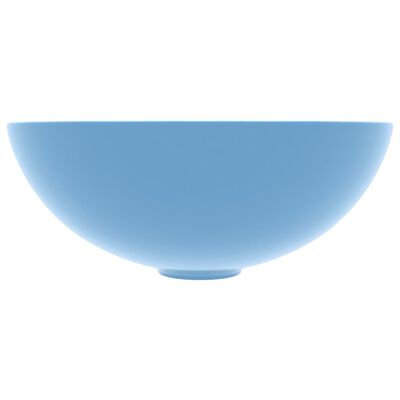 vidaXL Kupaonski umivaonik od keramike svjetloplavi okrugli
