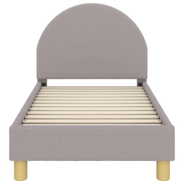 vidaXL Okvir kreveta za malu djecu s naslonom Svijetlo siva Vuna