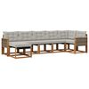 vidaXL Set vanjskih sofa 7 kom. Prirodna i svjetlosiva