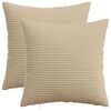 vidaXL Presvlaka za jastuk 2 pcs HEERLEN Sivosmeđa 35 x 35 cm Kord