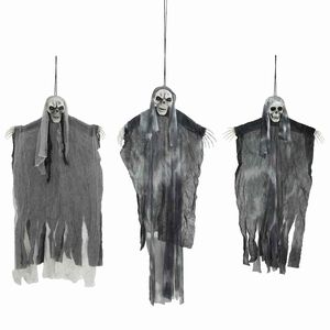 vidaXL Halloween Ob Hanging Ghost 3 kom. Crna 66 x 110 cm Poliester