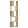 vidaXL Regal za knjige s 5 razina boja hrasta 45x23,5x162,5 cm drveni