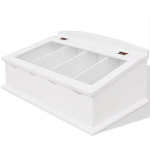 vidaXL Držač Pribora za Jelo MDF Bijeli Barokni stil