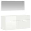 vidaXL Kupaonski ormarić s ogledalom sjajni bijeli konstruirano drvo