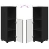 vidaXL Set namje&scaron;taja za kupaonicu s ladicama s policom 4 pcs Crna