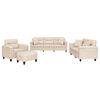 vidaXL 4-dijelni set sofa s jastucima bež od mikrovlakana
