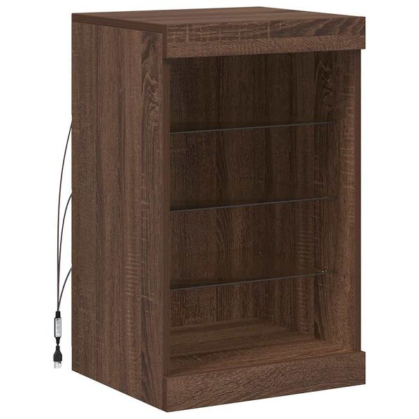 vidaXL Komoda s LED svjetlima boja hrasta 41x37x67 cm