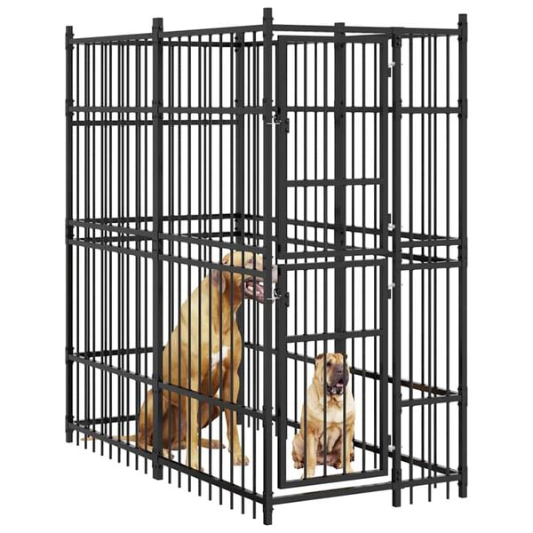 vidaXL Vanjski kavez za pse čelični 1,84 m&sup2;